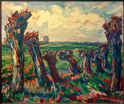 Landschap met wilgen door Peter August Böckstiegel