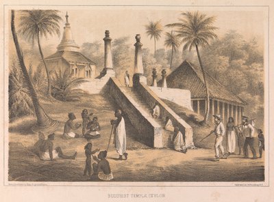 Boeddhistische Tempel, Ceylon door Peter Bernhard Wilhelm Heine