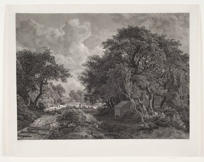 Weg door een Dorp met Hoge Bomen door Peter Christian Schøler