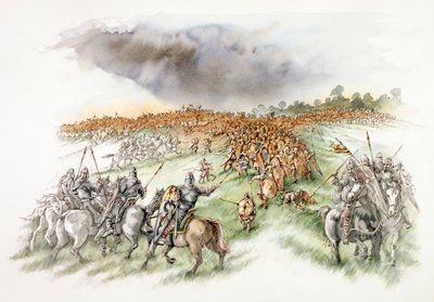 Slag bij Hastings, 1066 c1990-2010 door Peter Dunn