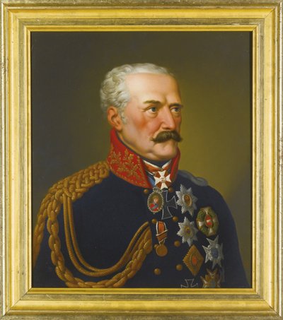 Portret van Gebhard Leberecht von Blücher, Prins van Wahlstatt (1742-1819) door Peter Eduard Stroehling