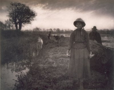 Poling het Moerashooiland, Leven en Landschap op de Norfolk Broads, 1886 door Peter Emerson und Thomas Goodall