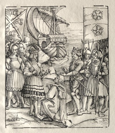 Maximiliaan Sluit Vrede met Hendrik VII door Peter Flötner