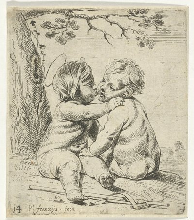 Christus en Johannes de Doper als kinderen door Peter Franchoys