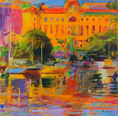 Riviera Reflecties-Cannes door Peter Graham (Contemporary)