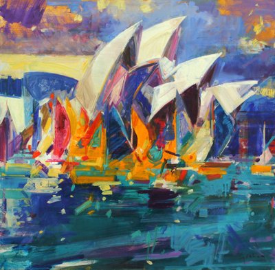 Sydney Flying Colours, 2012 door Peter Graham (Contemporary)