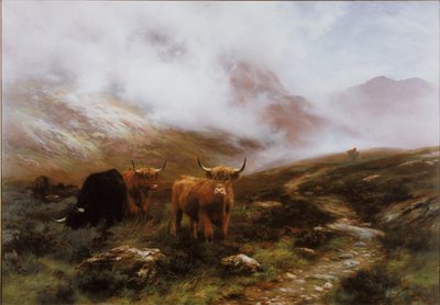 Landschap met vee door Peter Graham