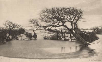 Winterochtend,1887 (foto) door Peter Henry Emerson