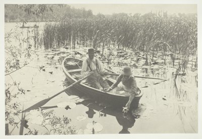 Waterlelies verzamelen door Peter Henry Emerson