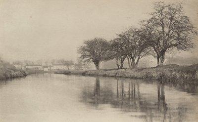 Het dorp aan de rivier,1890-1891, gedrukt 1893 (foto) door Peter Henry Emerson
