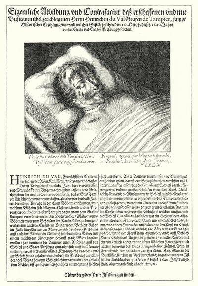 Het lichaam van Henri du Val, Graaf van Dampierre door Peter Isselburg
