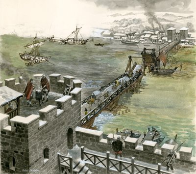 Brug over de Theems gebouwd door de Romeinen door Peter Jackson
