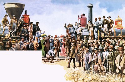 Samenvoeging van de Union Pacific en Central Pacific spoorwegen door Peter Jackson