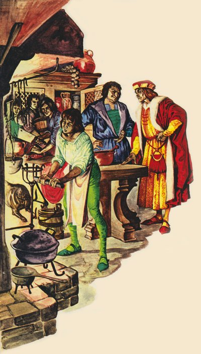 Lambert Simnel (kleurenlitho) door Peter Jackson