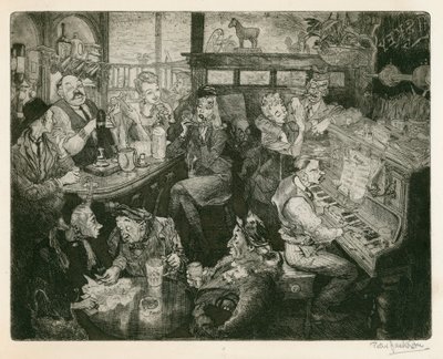 Londense pubscène tijdens WO2 door Peter Jackson