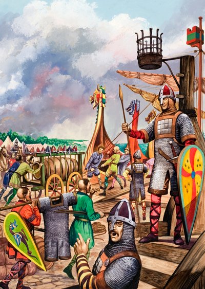 Normandiërs bereiden zich voor op de invasie van Engeland in 1066 door Peter Jackson