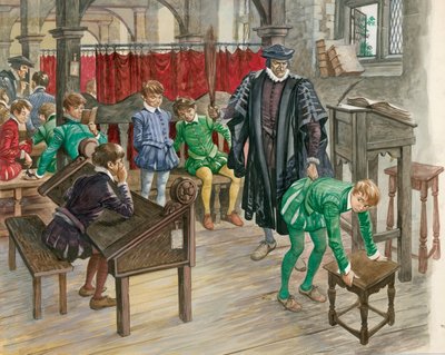 Straf op school in de Tudor Tijd door Peter Jackson