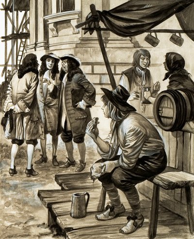 Een snack nemen in 17e-eeuws Engeland door Peter Jackson