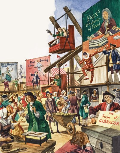 Het Wonderbaarlijke Verhaal van Groot-Brittannië: Kermissen en Plezier voor het Volk. Bartholomew Fair door Peter Jackson