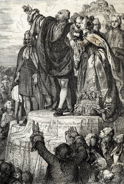 Viering van de Eerste Nationale Federatie op 14 juli 1790 door Peter Johann Nepomuck Geiger