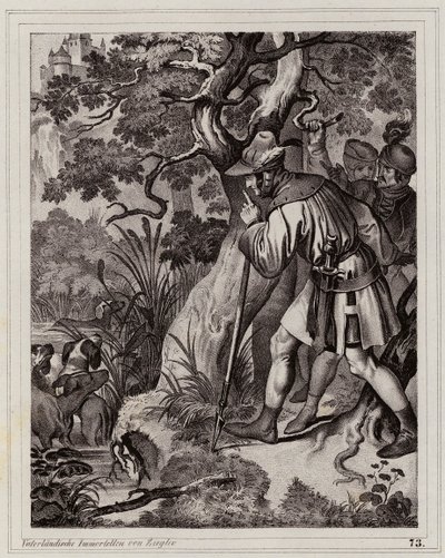 Ontdekking van de thermale bronnen van Baden, Oostenrijk door Peter Johann Nepomuk Geiger