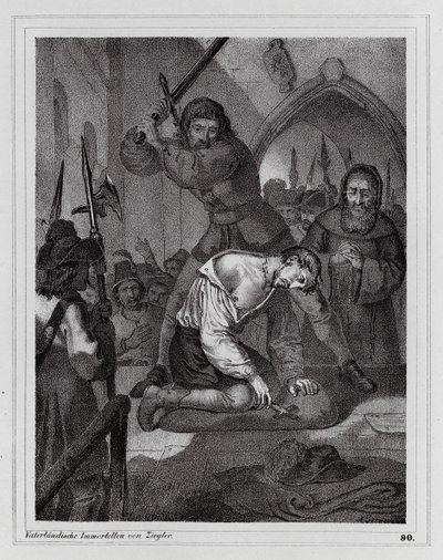 Executie van de Graaf van Reinstein-Tattenbach door Peter Johann Nepomuk Geiger