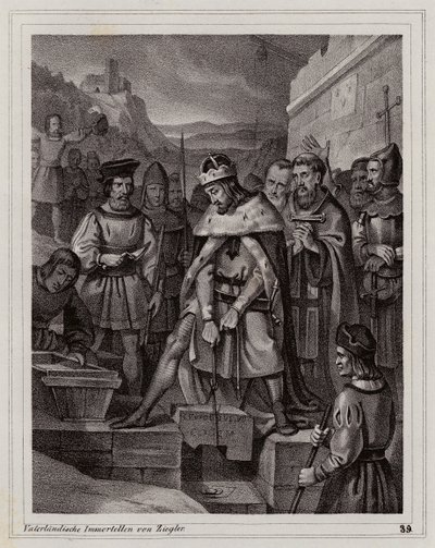 Stichting van de Abdij van Lilienfeld door Peter Johann Nepomuk Geiger