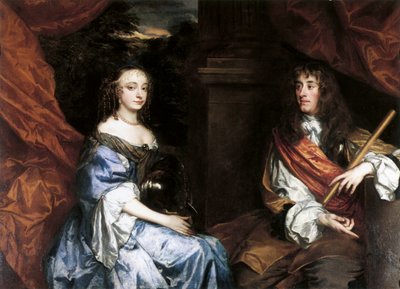 Anne Hyde, hertogin van York; koning James II door Peter Lely