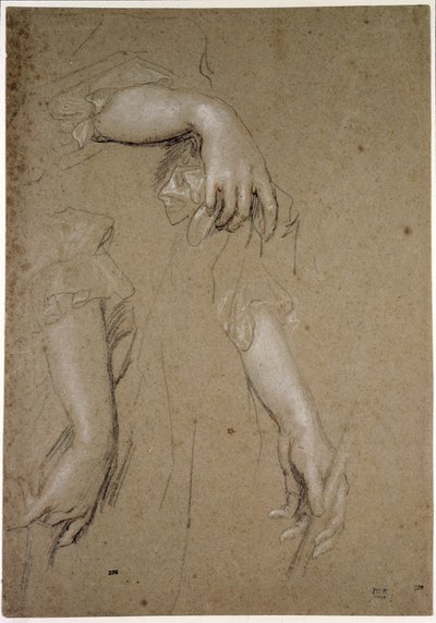 Studies van handen, 17e eeuw door Peter Lely