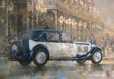 Kerstverlichting en 8 liter Bentley door Peter Miller
