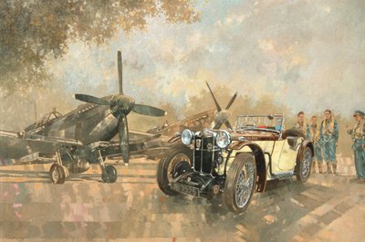 Cream Cracker MG 4 Spitfires door Peter Miller