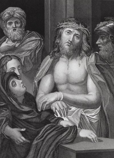 Ecce Homo, Jesaja, Hoofdstuk 53, vers 5 door Peter Paul (after) Rubens