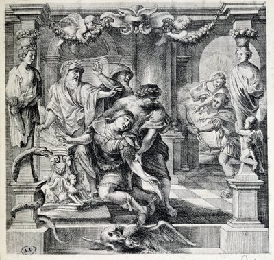 De dood van Achilles, naar Pierre Paul Rubens door Peter Paul (after) Rubens