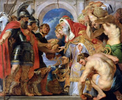 Abraham en Melchizedek door Peter Paul Rubens