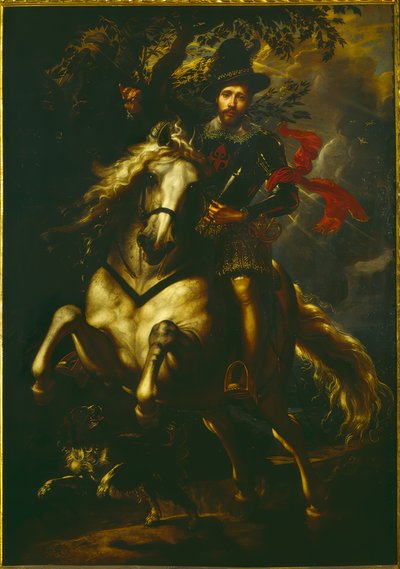 Portret van Giovanni Carlo Doria te paard door Peter Paul Rubens