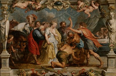 Briseïs teruggegeven aan Achilles door Peter Paul Rubens