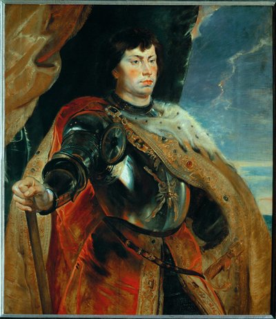 Karel de Stoute van Bourgondië, ca. 1618 (schilderij op eikenhout) door Peter Paul Rubens