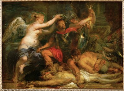 Kroning van de overwinnaar, c.1630 (schilderij op eikenhout) door Peter Paul Rubens