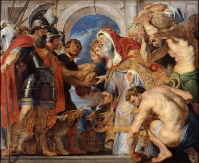 De Ontmoeting van Abraham en Melchizedek door Peter Paul Rubens