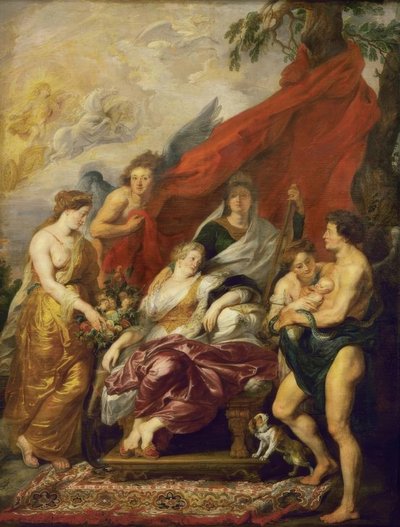 De geboorte van Lodewijk XIII door Peter Paul Rubens