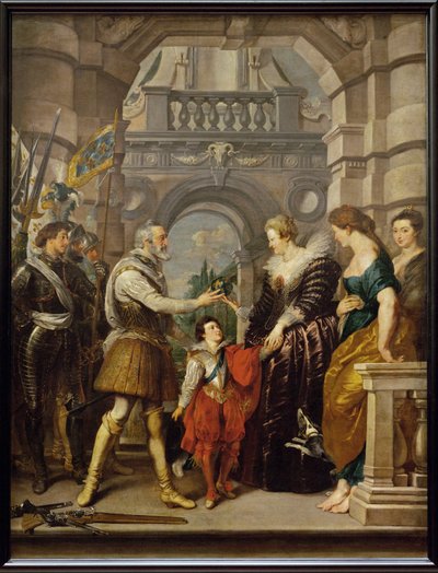 Henri IV vertrekt naar de oorlog in Duitsland door Peter Paul Rubens