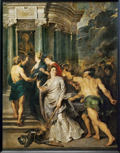 De Vredesconclusie (schilderij op doek) door Peter Paul Rubens