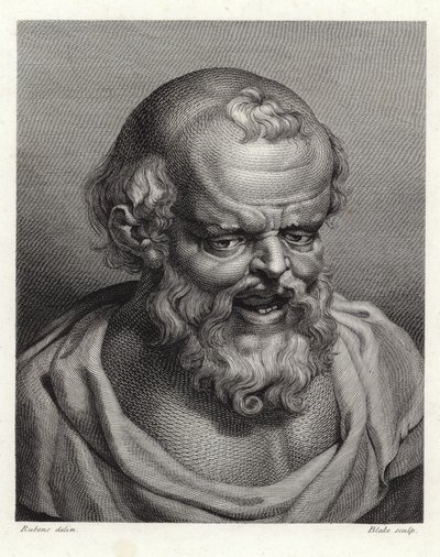 Portret van de oude Griekse filosoof Democritus door Peter Paul Rubens
