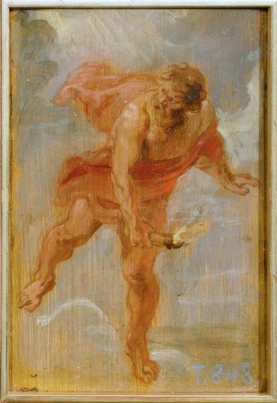 Prometheus brengt het vuur naar de aarde door Peter Paul Rubens
