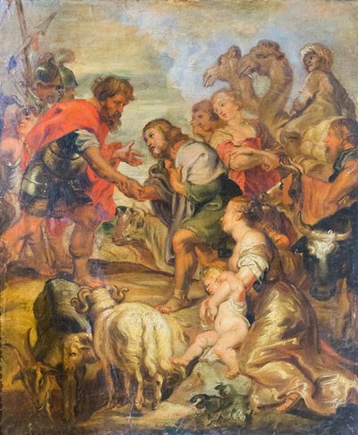 Verzoening van Esau en Jakob door Peter Paul Rubens