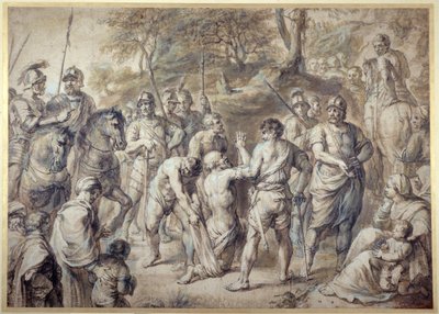 Sint Andreas geleid naar martelaarschap door Peter Paul Rubens