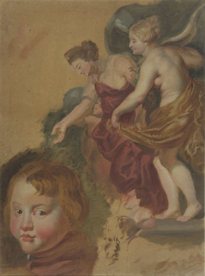 Studieblad met Maria dei Medici