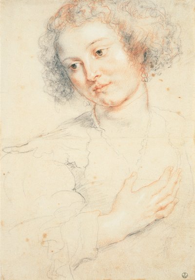 Studie van het hoofd van St. Apollonia door Peter Paul Rubens