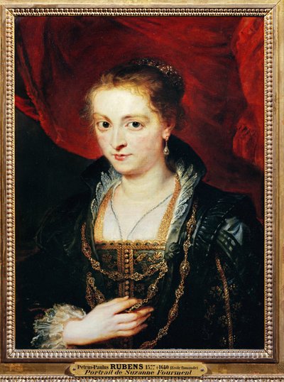 Suzanne Fourment, zus van Helene (schilderij op hout) door Peter Paul Rubens