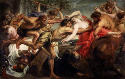 De Ontvoering van Hippodamia, of Lapithen en Centauren, 1636-1638 door Peter Paul Rubens